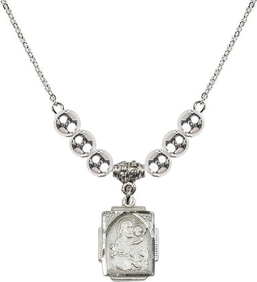 Saint Joseph Crystal Necklace | 3/4 inch | 6mm Beads | N32-0804K