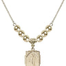 Saint Patrick Crystal Necklace | 3/4 inch | 6mm Beads   14kt Gold Filled