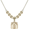 Saint Peregrine Crystal Necklace | 3/4 inch | 6mm Beads   14kt Gold Filled