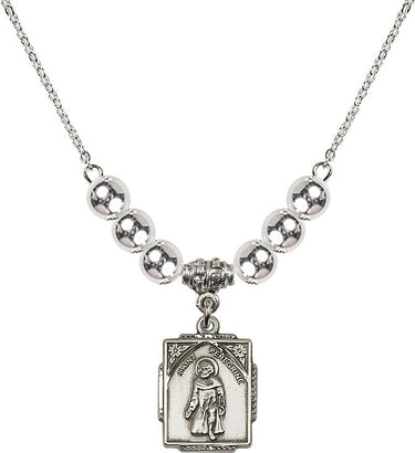 Saint Peregrine Peregrine Crystal Necklace | 3/4 inch | 6mm Beads | N32-0804P