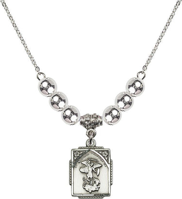 St. Michael the Archangel Crystal Necklace | 5/8 inch | 6mm Beads