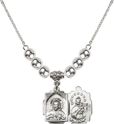Collar de cristal con cuentas de escapulario | 5/8 pulgada | Cuentas de 6 mm | N32-0804S