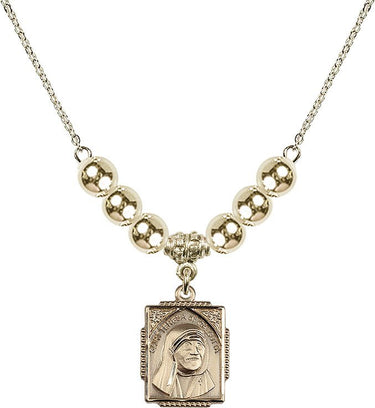 St. Teresa of Calcutta Crystal Necklace | 5/8 inch | 6mm Beads