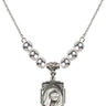 Saint Teresa of Calcutta Crystal Necklace | 5/8 inch | 6mm Beads   Sterling Silver