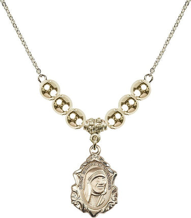 St. Teresa of Calcutta Crystal Necklace | 3/4 inch | 6mm Beads