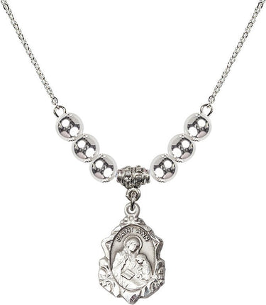 St. Anne Crystal Necklace | 3/4 inch | 6mm Beads