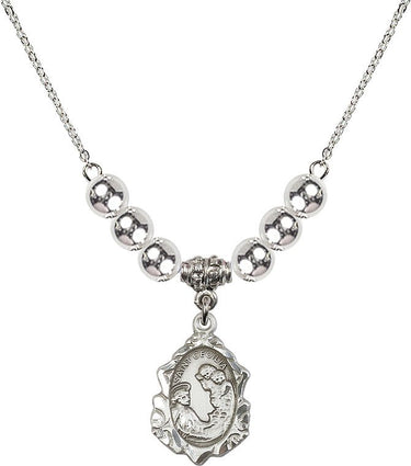 St. Cecilia Crystal Necklace | 3/4 inch | 6mm Beads