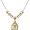 Saint Christopher Crystal Necklace | 3/4 inch | 6mm Beads   14kt Gold Filled