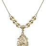 Saint Gerard Majella Crystal Necklace | 3/4 inch | 6mm Beads   14kt Gold Filled