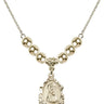Infant of Prague Crystal Necklace | 3/4 inch | 6mm Beads   14kt Gold Filled
