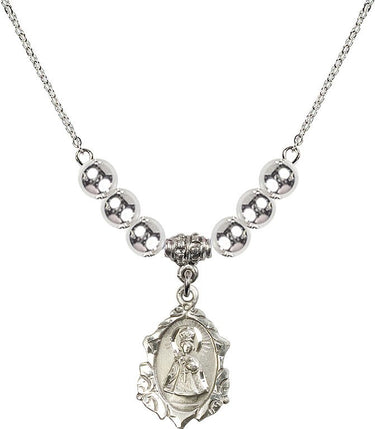 Infant of Prague Crystal Necklace | 3/4 inch | 6mm Beads | N32-0822I