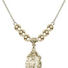 St. Jude Crystal Necklace | 3/4 inch | 6mm Beads   14kt Gold Filled