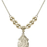 Saint Joseph Crystal Necklace | 3/4 inch | 6mm Beads   14kt Gold Filled