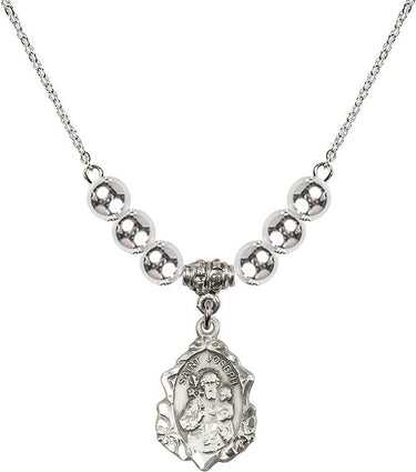 St. Joseph Crystal Necklace | 3/4 inch | 6mm Beads | N32-0822K