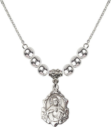 Collar de Escapulario de Cristal | 1,9 cm | Cuentas de 6 mm | N32-0822S