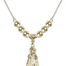 Infant of Prague Crystal Necklace | 1 inch | 6mm Beads   14kt Gold Filled