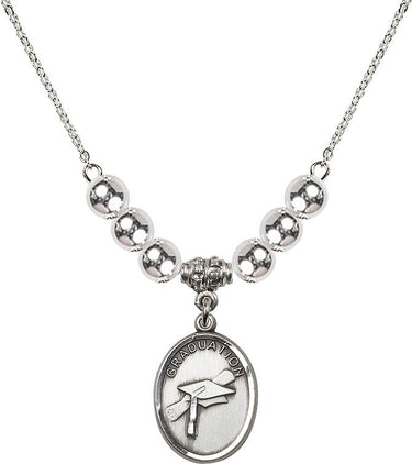 Graduation Crystal Necklace | 3/4 inch | 6mm Beads | N32-0872