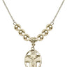 Crucifix Crystal Necklace | 3/4 inch | 6mm Beads   14kt Gold Filled