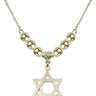 Star of David Crystal Necklace | 7/8 inch | 6mm Beads   14kt Gold Filled