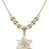 Cross Crystal Necklace | 7/8 inch | 6mm Beads   14kt Gold Filled