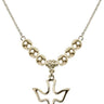 Holy Spirit Crystal Necklace | 5/8 inch | 6mm Beads   14kt Gold Filled