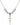 Crucifix Crystal Necklace | 1 inch | 6mm Beads   Sterling Silver