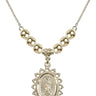 Our Lady of Guadalupe Crystal Necklace | 1 inch | 6mm Beads   14kt Gold Filled