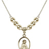 Madonna Crystal Necklace | 3/4 inch | 6mm Beads   14kt Gold Filled