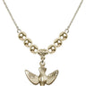 Holy Spirit Crystal Necklace | 3/4 inch | 6mm Beads   14kt Gold Filled