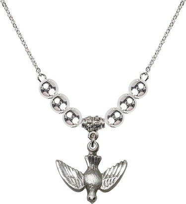 Holy Spirit Crystal Necklace | 3/4 inch | 6mm Beads | N32-1628