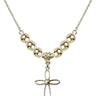Cross Crystal Necklace | 3/4 inch | 6mm Beads   14kt Gold Filled