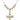 Crucifix Crystal Necklace | 1 3/8 inch | 6mm Beads   14kt Gold Filled