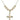 Cross Crystal Necklace | 1 1/8 inch | 6mm Beads   14kt Gold Filled