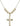 Cross Crystal Necklace | 1 1/8 inch | 6mm Beads   14kt Gold Filled