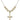 Cross Crystal Necklace | 7/8 inch | 6mm Beads   14kt Gold Filled