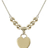 Heart Crystal Necklace | 3/4 inch | 6mm Beads   14kt Gold Filled