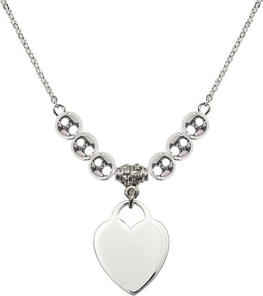 Heart Crystal Necklace | 3/4 inch | 6mm Beads | N32-3200
