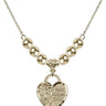 Saint Michael the Archangel Crystal Necklace | 3/4 inch | 6mm Beads   14kt Gold Filled