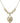 Graduation Heart Crystal Necklace | 3/4 inch | 6mm Beads   14kt Gold Filled