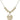 Footprints Heart Crystal Necklace | 3/4 inch | 6mm Beads   14kt Gold Filled