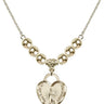Our Lady of Guadalupe Crystal Necklace | 3/4 inch | 6mm Beads   14kt Gold Filled