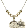Saint Christopher Crystal Necklace | 3/4 inch | 6mm Beads   14kt Gold Filled