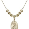 Saint Christopher Crystal Necklace | 7/8 inch | 6mm Beads   14kt Gold Filled