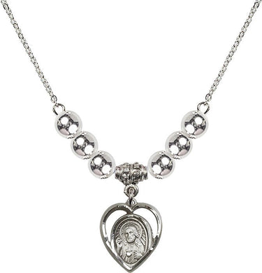 Collar de Escapulario con Cuentas de Cristal | 5/8 pulgada | Cuentas de 6mm | N32-4126
