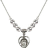 St. Jude Crystal Necklace | 5/8 inch | 6mm Beads   Sterling Silver