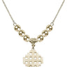 Cross Crystal Necklace | 3/4 inch | 6mm Beads   14kt Gold Filled
