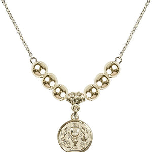 Collar de cristal con cuentas de Cáliz de Comunión | 1,27 cm | Cuentas de 6 mm