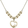 Cross Crystal Necklace | 1/2 inch | 6mm Beads   14kt Gold Filled