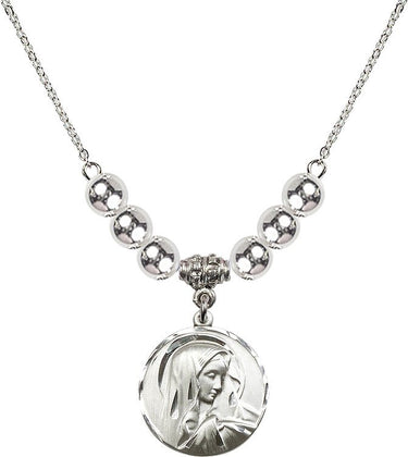 Beads Sorrowful Mother Crystal Necklace | 3/4 inch | 6mm Beads