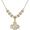5-Way Crystal Necklace | 7/8 inch | 6mm Beads   14kt Gold Filled